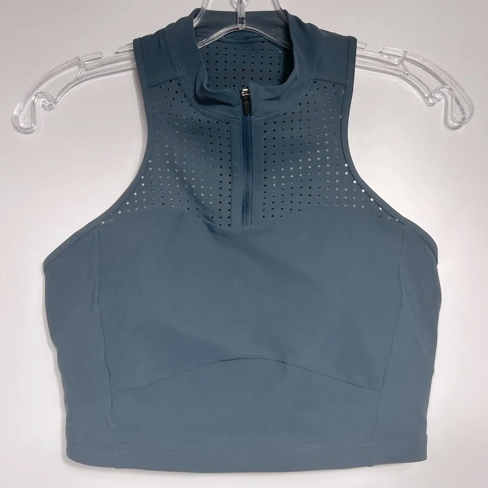 Lululemon Unleash Strength Bra Size 12 Iron Blue